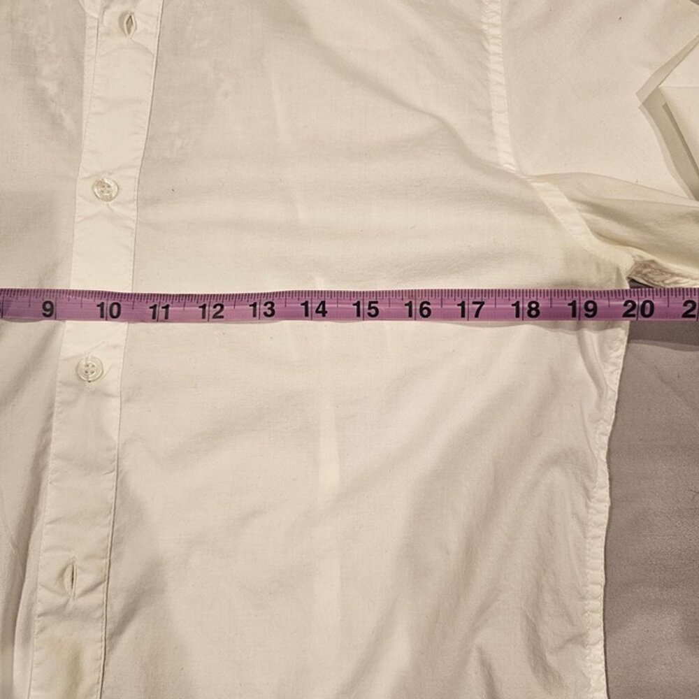 Buffalo David Bitton Mens White Button-Up Shirt M/M Cotton Blend Embroidered Det - Picture 3 of 9